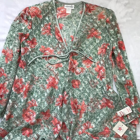 Vintage Julian Wilder Deadstock Sheer Cardigan Women's 8 Lord & Taylor USA NEW - Picture 8 of 13